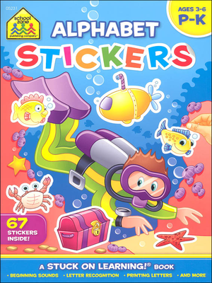 Alphabet Stickers ages 3-6 p-k 67stickers