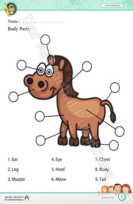 Body Parts - Horse | Science WorkSheets